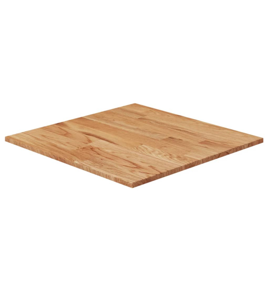 Dessus de table carré Marron clair60x60x1,5cm Bois chêne traité