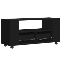 Meuble TV noir 102x34,5x43 cm bois d'ingénierie