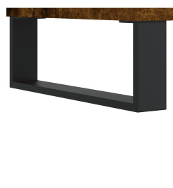 Meuble TV chêne fumé 150x30x50 cm bois d'ingénierie