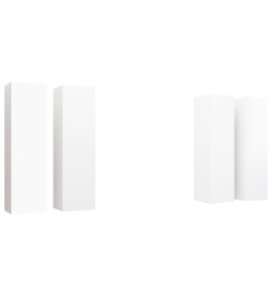 Meubles TV 4 pcs Blanc 30,5x30x110 cm Aggloméré