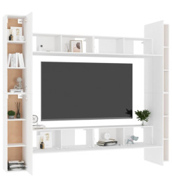 Ensemble de meubles TV 8 pcs Blanc Aggloméré