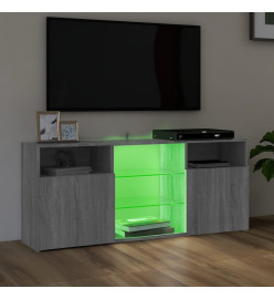 Meuble TV avec lumières LED Sonoma gris 120x30x50 cm