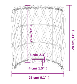 Abat-jour Ø23x28 cm osier