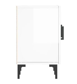 Meuble TV blanc brillant 150x30x50 cm bois d'ingénierie