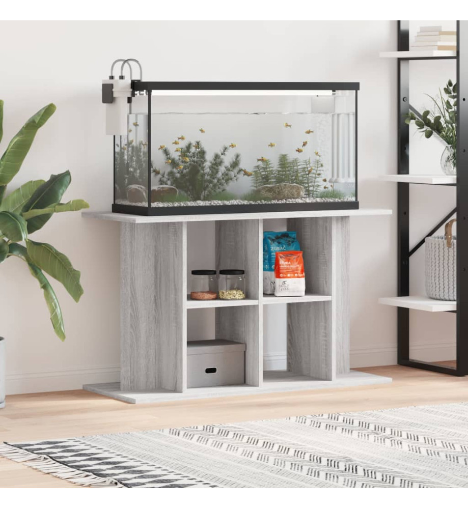 Support pour aquarium sonoma gris 100x40x60cm bois d'ingénierie