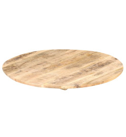 Dessus de table Bois de manguier solide Rond 15-16 mm 80 cm