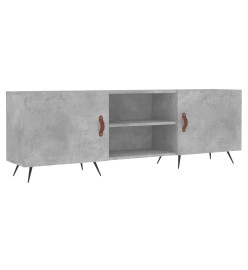 Meuble TV gris béton 150x30x50 cm bois d'ingénierie