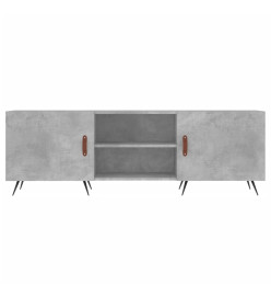 Meuble TV gris béton 150x30x50 cm bois d'ingénierie