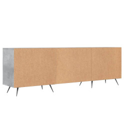 Meuble TV gris béton 150x30x50 cm bois d'ingénierie