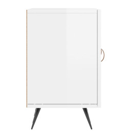 Meuble TV blanc brillant 150x30x50 cm bois d'ingénierie