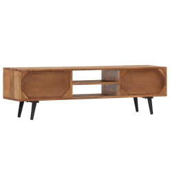 Meuble TV 140x30x40 cm Bois solide d'acacia