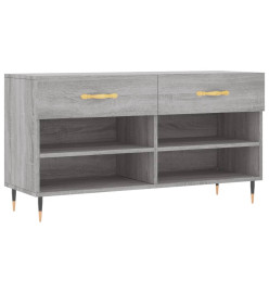 Banc à chaussures sonoma gris 102x35x55 cm bois d'ingénierie