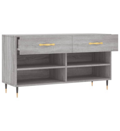 Banc à chaussures sonoma gris 102x35x55 cm bois d'ingénierie