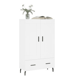 Buffet haut blanc 69,5x31x115 cm bois d'ingénierie