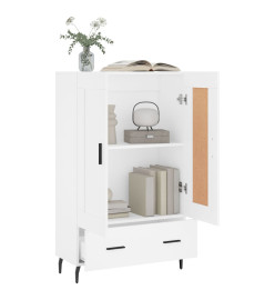 Buffet haut blanc 69,5x31x115 cm bois d'ingénierie
