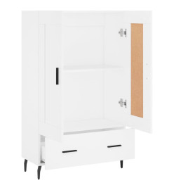 Buffet haut blanc 69,5x31x115 cm bois d'ingénierie
