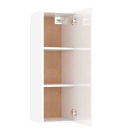 Meubles TV 2 pcs Blanc brillant 30,5x30x90 cm Aggloméré