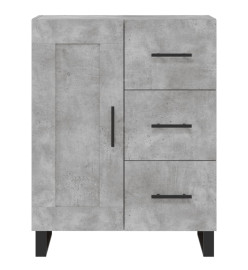 Buffet haut Gris béton 69,5x34x180 cm Bois d'ingénierie