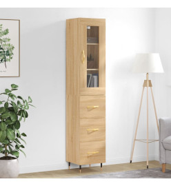 Buffet haut Chêne sonoma 34,5x34x180 cm Bois d'ingénierie