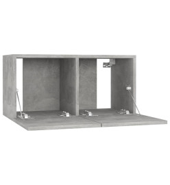 Ensemble de meubles TV 5 pcs Gris béton Aggloméré