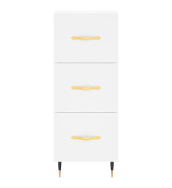 Buffet haut Blanc 34,5x34x180 cm Bois d'ingénierie