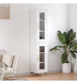 Buffet haut Blanc 34,5x34x180 cm Bois d'ingénierie