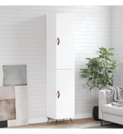 Buffet haut Blanc 34,5x34x180 cm Bois d'ingénierie