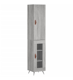 Buffet haut Sonoma gris 34,5x34x180 cm Bois d'ingénierie
