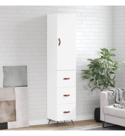 Buffet haut Blanc 34,5x34x180 cm Bois d'ingénierie
