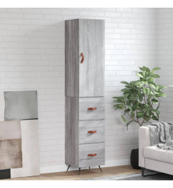 Buffet haut Sonoma gris 34,5x34x180 cm Bois d'ingénierie