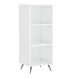 Buffet haut Blanc brillant 34,5x34x180 cm Bois d'ingénierie