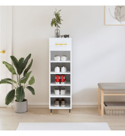 Armoire à chaussures blanc 30x35x105 cm bois d'ingénierie