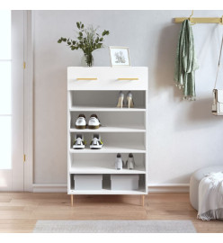 Armoire à chaussures blanc 60x35x105 cm bois d'ingénierie