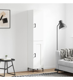 Buffet haut Blanc 34,5x34x180 cm Bois d'ingénierie