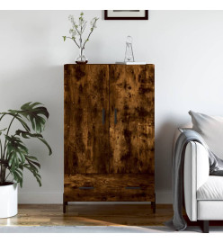 Buffet haut chêne fumé 69,5x31x115 cm bois d'ingénierie