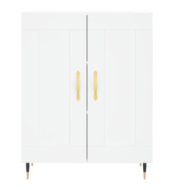 Buffet haut Blanc 69,5x34x180 cm Bois d'ingénierie