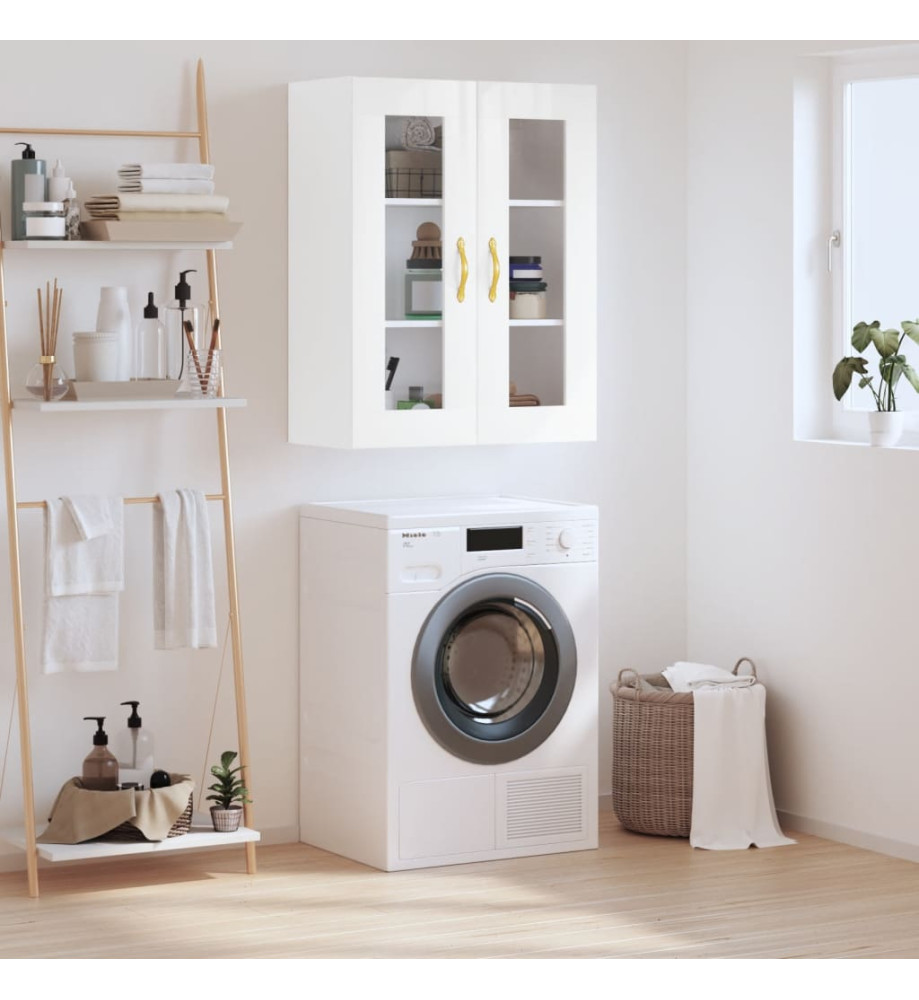 Armoire murale blanc brillant 69,5x34x90 cm Armoire murale blanc brillant 69,5x34x90 cm