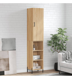 Buffet haut Chêne sonoma 34,5x34x180 cm Bois d'ingénierie