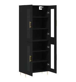 Buffet haut Noir 69,5x34x180 cm Bois d'ingénierie