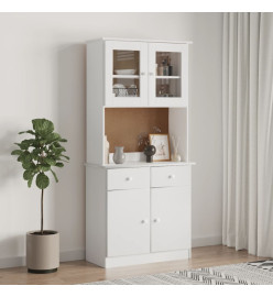 Buffet ALTA blanc 77x35x165 cm bois massif de pin