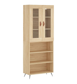 Buffet haut Chêne sonoma 69,5x34x180 cm Bois d'ingénierie