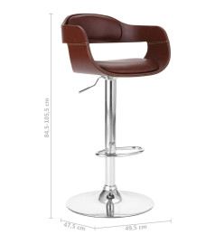 Tabouret de bar Marron Similicuir