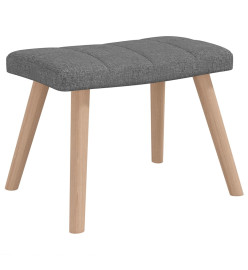 Chaise à bascule avec tabouret Gris foncé Tissu