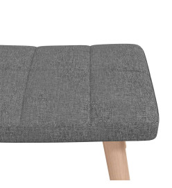 Chaise à bascule avec tabouret Gris foncé Tissu