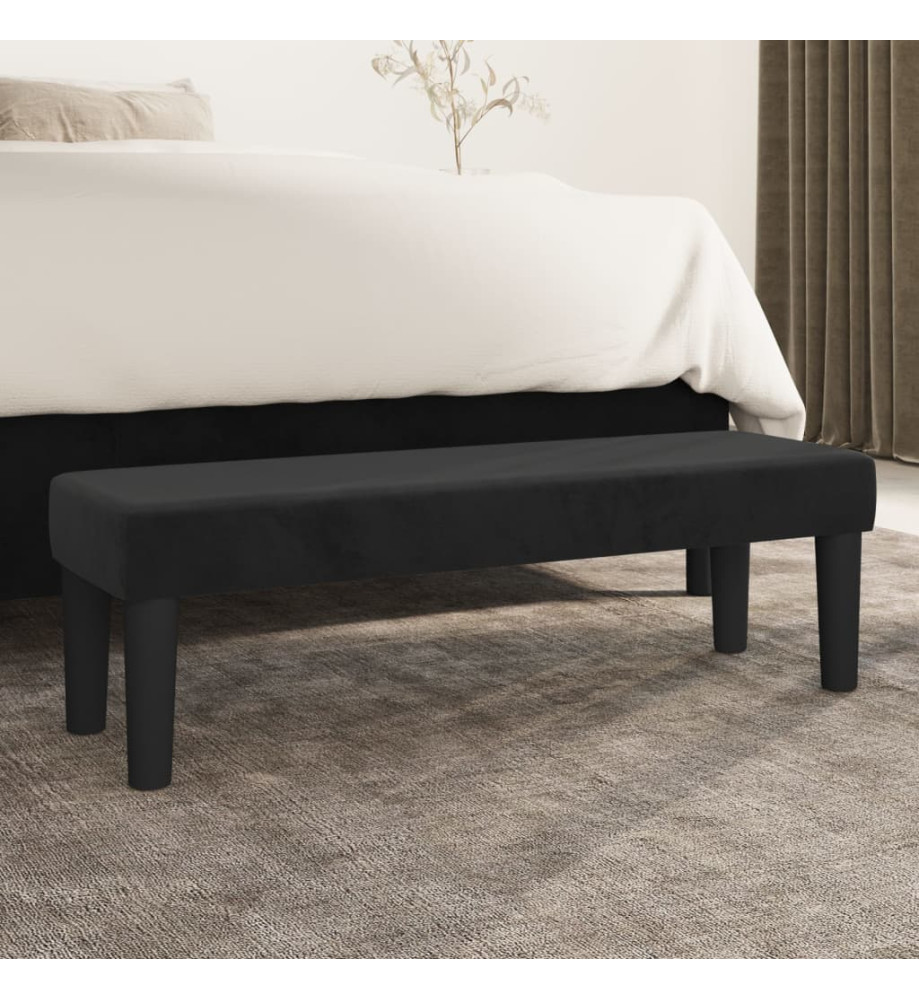 Banc Noir 100x30x30 cm Velours