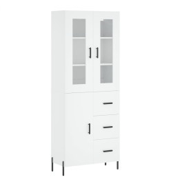 Buffet haut Blanc 69,5x34x180 cm Bois d'ingénierie