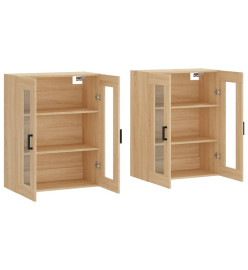 Armoires murales 2 pcs chêne sonoma bois d'ingénierie