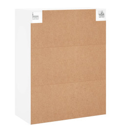 Armoires murales 2 pcs blanc bois d'ingénierie