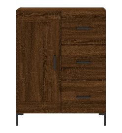 Buffet haut Chêne marron 69,5x34x180 cm Bois d'ingénierie