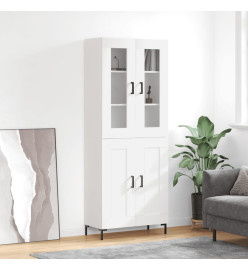 Buffet haut Blanc 69,5x34x180 cm Bois d'ingénierie